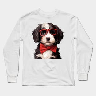 Fancy Bernedoodle Dog Long Sleeve T-Shirt